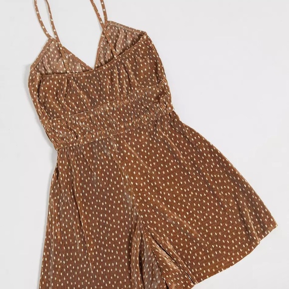 Pull&Bear Brown Polka Dot Romper - Picture 2 of 5